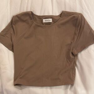 Babaton Short Sleeve Brown Tee